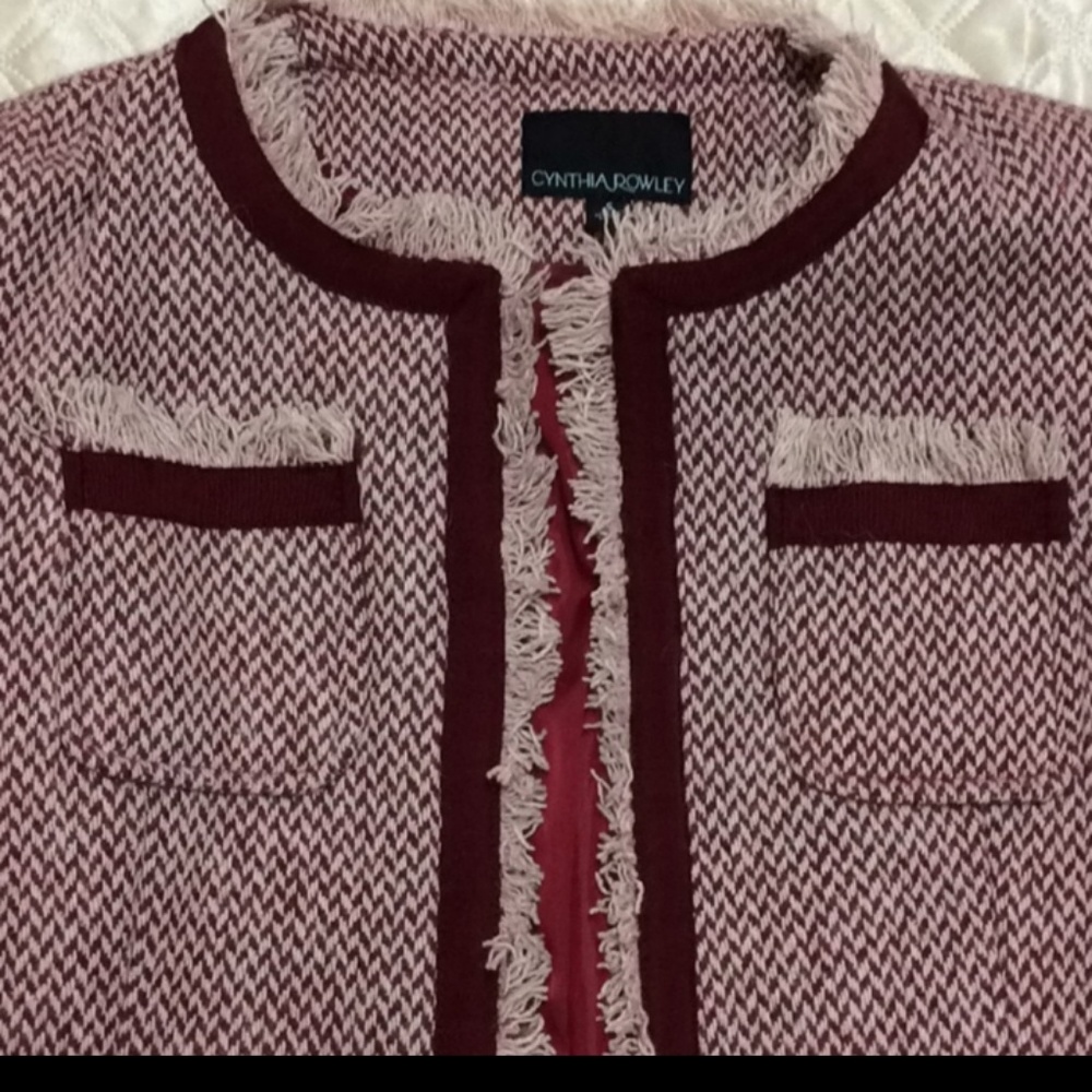 Cynthia Rowley Fringe trim Blazer - Picture 3 of 6